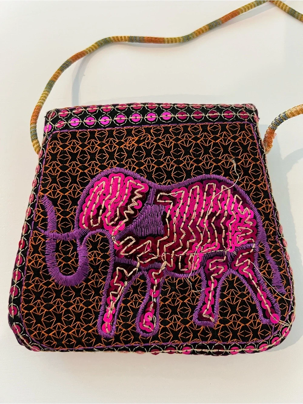 New Hand Made Crossbody Elephant Bag from Thailand